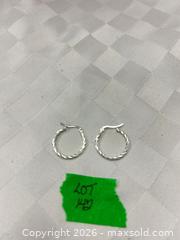 MaxSold Auction: Silver Hoop Earrings marked 925 - Kawartha Lakes (Ontario, Canada) SELLER MANAGED Reseller Online Auction - Lindsay Street South
