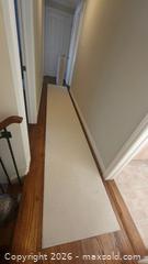 MaxSold Auction: Bound Hallway Runner (ivory) / Carpet Remnant 28" x 165" - Toronto (Ontario, Canada) PARTNER MANAGED Downsizing Online Auction - Creekwood Drive