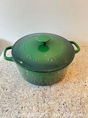MaxSold Auction: Cuisinart Enameled Cast Iron Dutch Oven with Lid, Green - Toronto (Ontario, Canada) PARTNER MANAGED Downsizing Online Auction - Creekwood Drive