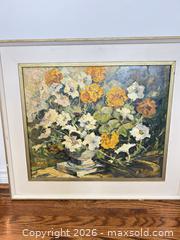 MaxSold Auction: Framed Wall Art Paintings Lot of 2 — Floral Still Life & Forest - Toronto (Ontario, Canada) PARTNER MANAGED Downsizing Online Auction - Creekwood Drive