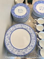 MaxSold Auction: Grafton Living English Fine Bone China Blue Floral Dinnerware - Toronto (Ontario, Canada) PARTNER MANAGED Downsizing Online Auction - Creekwood Drive