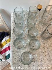 MaxSold Auction: Lot of 13 Clear Glass Mugs, Tankards & Stemmed Goblets - Toronto (Ontario, Canada) PARTNER MANAGED Downsizing Online Auction - Creekwood Drive