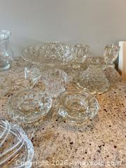 MaxSold Auction: Mixed Lot Clear Pressed-Cut Glass Servingware and Vases - Toronto (Ontario, Canada) PARTNER MANAGED Downsizing Online Auction - Creekwood Drive