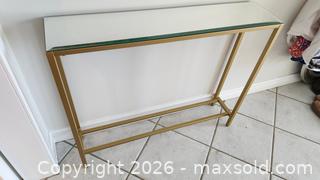 MaxSold Auction: Modern Glam Gold Mirrored Console Table 36" x 8" x 30" - Toronto (Ontario, Canada) PARTNER MANAGED Downsizing Online Auction - Creekwood Drive