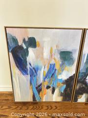 MaxSold Auction: Pair of Framed Abstract Canvas Wall Art, 26 x 33 in Each - Toronto (Ontario, Canada) PARTNER MANAGED Downsizing Online Auction - Creekwood Drive