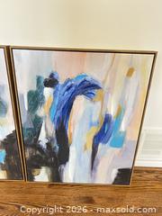 MaxSold Auction: Pair of Framed Abstract Canvas Wall Art, 26 x 33 in Each - Toronto (Ontario, Canada) PARTNER MANAGED Downsizing Online Auction - Creekwood Drive