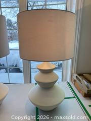 MaxSold Auction: Pair of Off-White Textured Ceramic/Resin Table Lamps - Toronto (Ontario, Canada) PARTNER MANAGED Downsizing Online Auction - Creekwood Drive