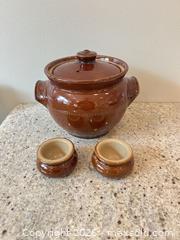 MaxSold Auction: Pearson's of Chesterfield Brown Glazed Bean Pot Set, 4 pcs - Toronto (Ontario, Canada) PARTNER MANAGED Downsizing Online Auction - Creekwood Drive