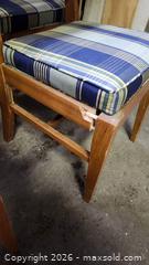 MaxSold Auction: Set of 4 Mid-Century Dining Chairs with Blue-Green Plaid Cushions - Toronto (Ontario, Canada) PARTNER MANAGED Downsizing Online Auction - Creekwood Drive