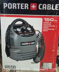MaxSold Auction: Porter Cable Air Compressor  - Gloucester (Massachusetts, USA) SELLER MANAGED Downsizing Online Auction -  Fremont Street