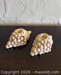 MaxSold Auction: Vintage Red Wing Rumrill Pottery White Grape Cluster Candle Holders - San Francisco (California, USA) SELLER MANAGED Estate Sale Online Auction - Kenwood Way