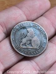 MaxSold Auction: 1800s toned Copper lion with sheild coin - Battersea (Ontario, Canada) SELLER MANAGED Downsizing Online Auction - Battersea Road