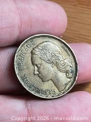 MaxSold Auction: 50 Francs Rooster Coin Higher Grade - Battersea (Ontario, Canada) SELLER MANAGED Downsizing Online Auction - Battersea Road