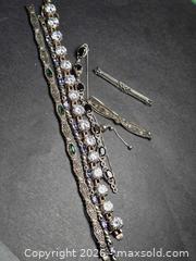 MaxSold Auction: Sterling SIlver & Gems Bracelets + Bar Pin - Peekskill (New York, USA) PARTNER MANAGED Reseller Online Auction -  Diven Street (CONDO)