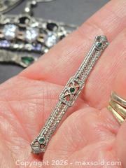 MaxSold Auction: Sterling SIlver & Gems Bracelets + Bar Pin - Peekskill (New York, USA) PARTNER MANAGED Reseller Online Auction -  Diven Street (CONDO)