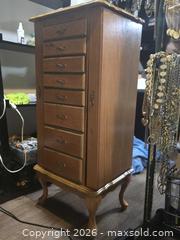 MaxSold Auction: Wooden Jewelry Armoire + Jewelry - Peekskill (New York, USA) PARTNER MANAGED Reseller Online Auction -  Diven Street (CONDO)