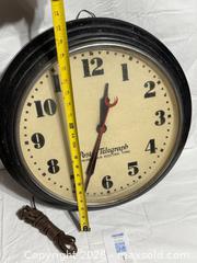 MaxSold Auction: 1930's Art Deco Hammond Postal Telegraph Synchronous Electric Time Wall Clock  - Ottawa (Ontario, Canada) SELLER MANAGED Downsizing Online Auction -  Prince Albert Street