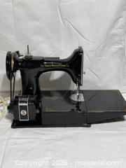 MaxSold Auction: Antique 1948 Singer CAJ6-8 FEATHERWEIGHT Sewing Machine W Case and Power Supply Foot Pedal  - Ottawa (Ontario, Canada) SELLER MANAGED Downsizing Online Auction -  Prince Albert Street