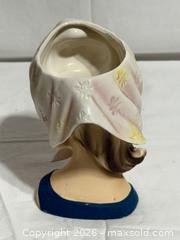 MaxSold Auction: RARE 1960's Relpo Teen Girl Scarf Lady Head Vase Collectible #K1615 - Ottawa (Ontario, Canada) SELLER MANAGED Downsizing Online Auction -  Prince Albert Street