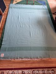 MaxSold Auction: Vintage Sage Green Hudson Bay 4 Point 100% Wool Blanket  - Ottawa (Ontario, Canada) SELLER MANAGED Downsizing Online Auction -  Prince Albert Street