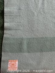 MaxSold Auction: Vintage Sage Green Hudson Bay 4 Point 100% Wool Blanket  - Ottawa (Ontario, Canada) SELLER MANAGED Downsizing Online Auction -  Prince Albert Street