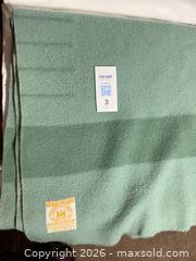 MaxSold Auction: Vintage Sage Green Hudson Bay 4 Point 100% Wool Blanket  - Ottawa (Ontario, Canada) SELLER MANAGED Downsizing Online Auction -  Prince Albert Street