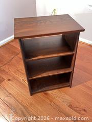 MaxSold Auction: Printer stand/bookshelf - solid wood - Charlestown Township (Pennsylvania, USA) SELLER MANAGED Moving Online Auction - Huntingdon Court (CONDO)