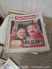 MaxSold Auction: The Province newspaper lot Olympics in Vancouver 2010 - Abbotsford (British Columbia, Canada) SELLER MANAGED Downsizing Online Auction - Auguston Parkway South                 