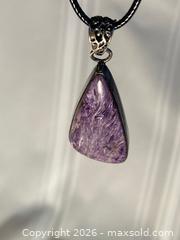 MaxSold Auction: 925 Sterling Silver CHAROITE Necklace - Shelburne (Ontario, Canada) SELLER MANAGED Downsizing Online Auction - Main Street East