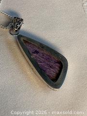 MaxSold Auction: 925 Sterling Silver CHAROITE Necklace - Shelburne (Ontario, Canada) SELLER MANAGED Downsizing Online Auction - Main Street East