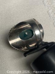 MaxSold Auction: 925 Sterling Silver FACETED GREEN CHALCEDONY Ring Size 7 - Shelburne (Ontario, Canada) SELLER MANAGED Downsizing Online Auction - Main Street East