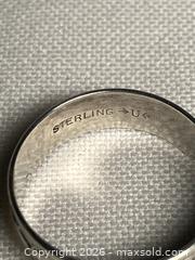 MaxSold Auction: 925 Sterling Silver FLORAL DECORATIVE BAND Ring Size 7 - Shelburne (Ontario, Canada) SELLER MANAGED Downsizing Online Auction - Main Street East