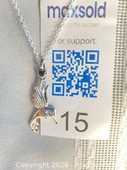 MaxSold Auction: 925 Sterling Silver HUMMINGBIRD PENDANT Necklace - Shelburne (Ontario, Canada) SELLER MANAGED Downsizing Online Auction - Main Street East