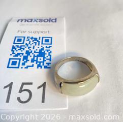 MaxSold Auction: 925 Sterling Silver JADE Ring S8 - Shelburne (Ontario, Canada) SELLER MANAGED Downsizing Online Auction - Main Street East