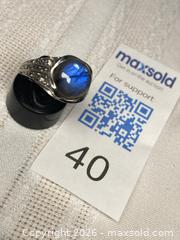 MaxSold Auction: 925 Sterling Silver LABRADORITE Ring Size 7 - Shelburne (Ontario, Canada) SELLER MANAGED Downsizing Online Auction - Main Street East