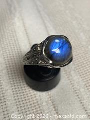 MaxSold Auction: 925 Sterling Silver LABRADORITE Ring Size 7 - Shelburne (Ontario, Canada) SELLER MANAGED Downsizing Online Auction - Main Street East