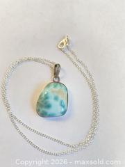 MaxSold Auction: 925 Sterling Silver LARIMAR PENDANT Necklace - Shelburne (Ontario, Canada) SELLER MANAGED Downsizing Online Auction - Main Street East