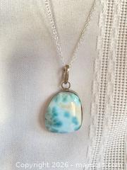 MaxSold Auction: 925 Sterling Silver LARIMAR PENDANT Necklace - Shelburne (Ontario, Canada) SELLER MANAGED Downsizing Online Auction - Main Street East