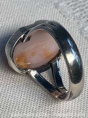 MaxSold Auction: 925 Sterling Silver PINK OPAL Ring Size 7 - Shelburne (Ontario, Canada) SELLER MANAGED Downsizing Online Auction - Main Street East