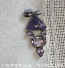 MaxSold Auction: 925 Sterling Silver PURPLE TURQUOISE and FACETED AMETHYST Necklace - Shelburne (Ontario, Canada) SELLER MANAGED Downsizing Online Auction - Main Street East