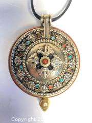 MaxSold Auction: BRASS/COPPER DECORATIVE Pill/Treasure Necklace - Shelburne (Ontario, Canada) SELLER MANAGED Downsizing Online Auction - Main Street East