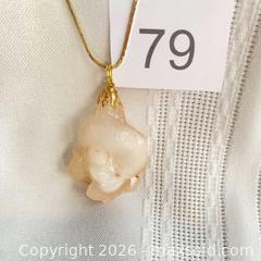MaxSold Auction: RAW CHALCEDONY Pendant Necklace  - Shelburne (Ontario, Canada) SELLER MANAGED Downsizing Online Auction - Main Street East