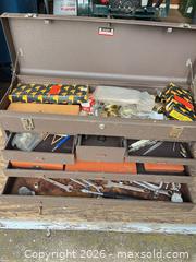 MaxSold Auction: Metal Toolbox with Assorted Hand & Measuring Tools (Lot) - Lansdale (Pennsylvania, USA) SELLER MANAGED Moving Online Auction -  Church Road