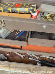 MaxSold Auction: Metal Toolbox with Assorted Hand & Measuring Tools (Lot) - Lansdale (Pennsylvania, USA) SELLER MANAGED Moving Online Auction -  Church Road