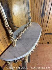 MaxSold Auction: Vintage Italian Rococo-Style Console Table & Mirror Set – Carved Wood, Painted & Gilt, Marble Top - Hamilton (Ontario, Canada) SELLER MANAGED Estate Sale Online Auction - Gertrude Street