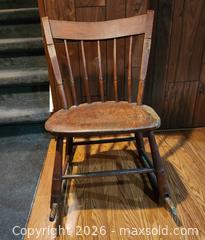 MaxSold Auction: Antique arrow back rocking chair.  - Markham (Ontario, Canada) SELLER MANAGED Moving Online Auction - Framingham Drive