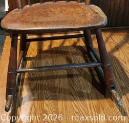 MaxSold Auction: Antique arrow back rocking chair.  - Markham (Ontario, Canada) SELLER MANAGED Moving Online Auction - Framingham Drive