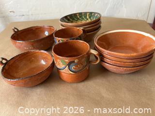 MaxSold Auction: 13 Piece Mexican Pottery Dishes - Glendale (California, USA) SELLER MANAGED Moving Online Auction - West Dryden Street