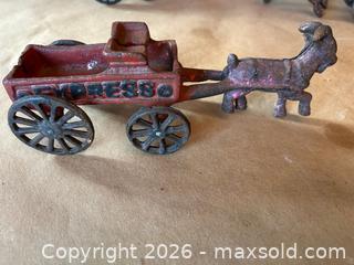 MaxSold Auction: 5 Vintage Cast Iron Horse Drawn Carriages - Glendale (California, USA) SELLER MANAGED Moving Online Auction - West Dryden Street