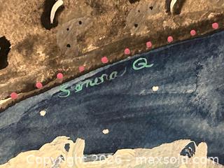 MaxSold Auction: Large Framed Original Painting "Night Ride" Mermaid on Whale Signed Senora Q - Glendale (California, USA) SELLER MANAGED Moving Online Auction - West Dryden Street